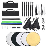Kit per studio fotografico con fondale luminoso e riflettore nero 02_0042450
