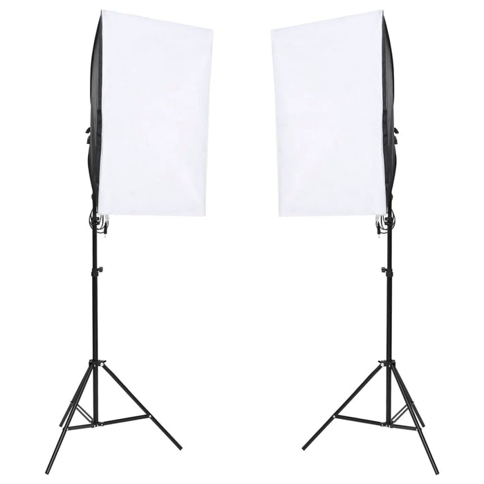 Kit per Studio Fotografico con Set di Luci e Fondale