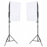 Kit studio fotografico con illuminazione e fondale nero 02_0042401