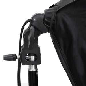 Kit studio fotografico con illuminazione e fondale nero 02_0042427