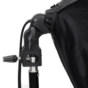 Kit per studio fotografico con fondale luminoso e riflettore nero 02_0042471