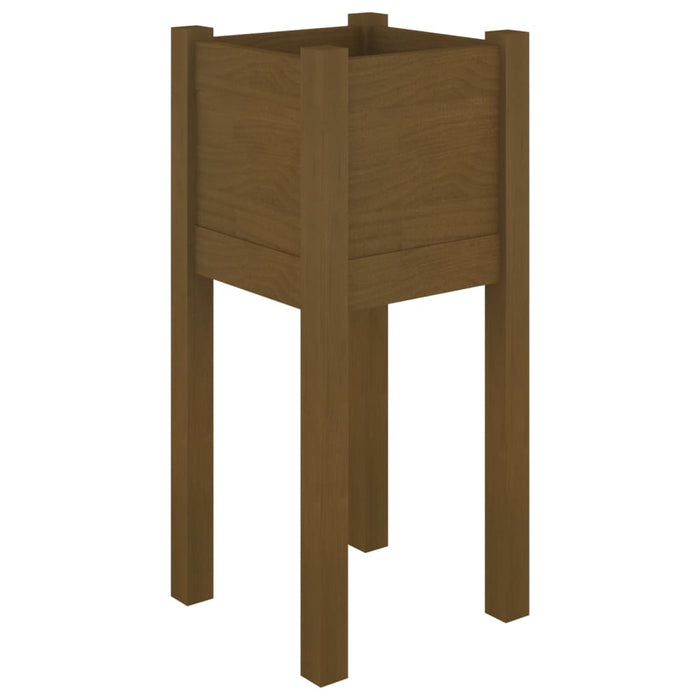 Fioriera Giardino Marrone Ambra 31x31x70 cm Legno Massello Pino