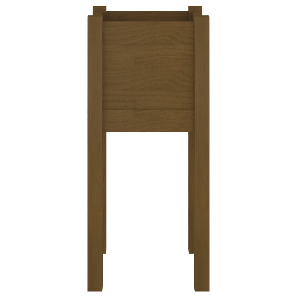 Fioriera Giardino Marrone Ambra 31x31x70 cm Legno Massello Pino