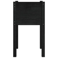 Fioriere da Giardino 2 pz Nere 40x40x70 cm in Legno di Pino 810798