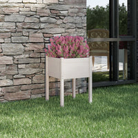 Fioriera da Giardino Bianca 50x50x70 cm Legno Massello di Pino 810801