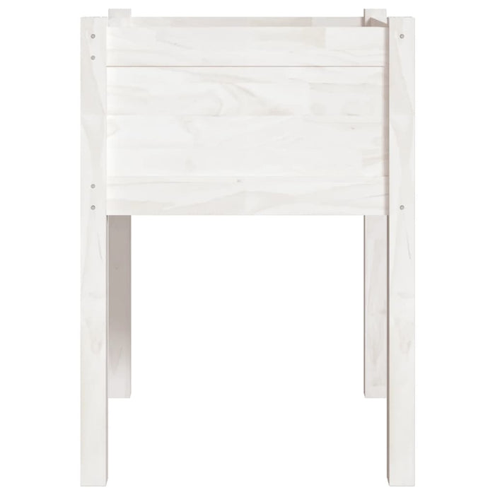 Vaso per fioriera aiuola rialzata piante fiori giardino terrazze set da 2 50 x 50 x 70 cm legno di pino massiccio bianco 02_0038994