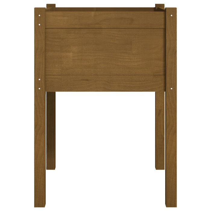 Fioriera Giardino Marrone Ambra 50x50x70 cm Legno Massello Pino 810805