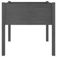 Vaso per fioriera aiuola rialzata piante fiori giardino terrazze set da 2 70 x 70 x 70 cm legno di pino massiccio grigio 02_0039004