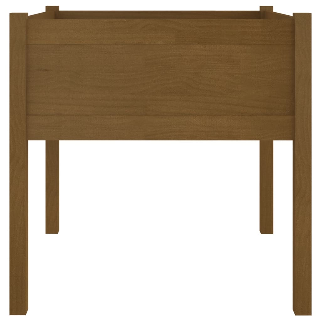 Fioriera Giardino Marrone Ambra 70x70x70 cm Legno Massello Pino