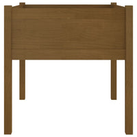 Fioriera Giardino Marrone Ambra 70x70x70 cm Legno Massello Pino