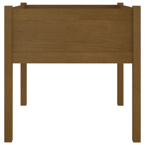 Fioriera Giardino Marrone Ambra 70x70x70 cm Legno Massello Pino