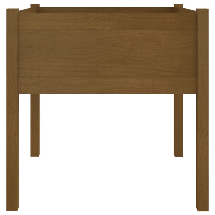 Fioriera Giardino Marrone Ambra 70x70x70 cm Legno Massello Pino 810815