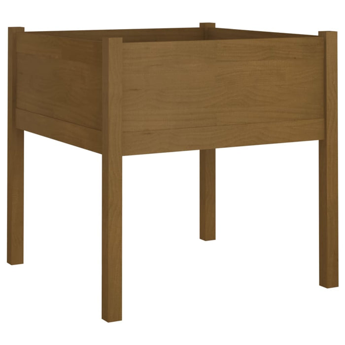 Vaso per fioriera aiuola rialzata piante fiori giardino terrazze set da 2 70 x 70 x 70 cm legno massello di pino marrone 02_0039005