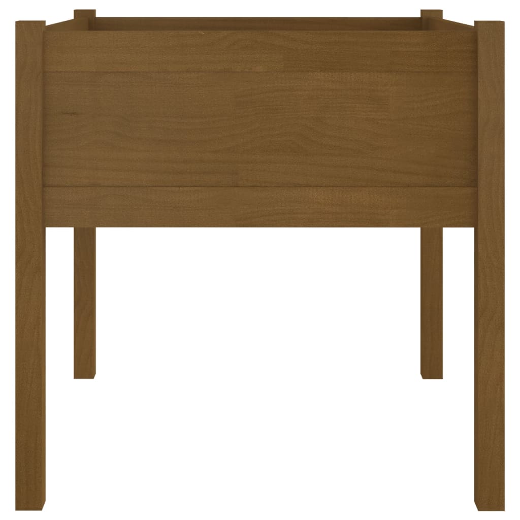Vaso per fioriera aiuola rialzata piante fiori giardino terrazze set da 2 70 x 70 x 70 cm legno massello di pino marrone 02_0039005