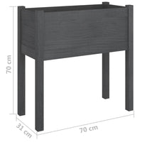 Fioriere da Giardino 2 pz Grigie 70x31x70 cm in Legno di Pino 810824