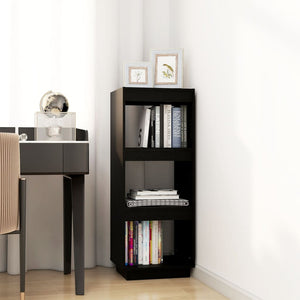 Libreria/Divisorio Nero 40x35x103 cm in Legno Massello di Pino cod mxl 25275
