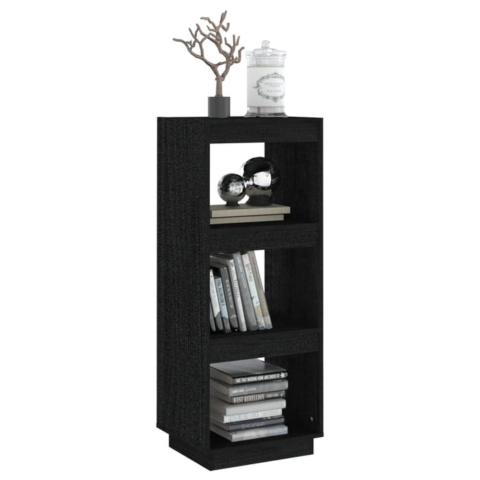 Libreria/Divisorio Nero 40x35x103 cm in Legno Massello di Pino 810848