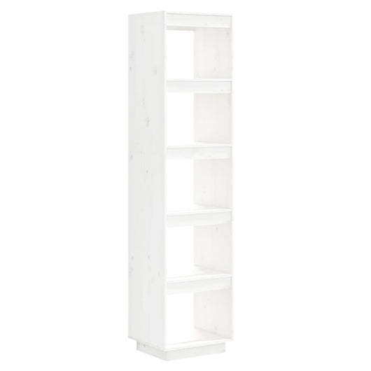 Divisorio-Paravento Bianco 40x35x167cm in Legno Massello di Pino