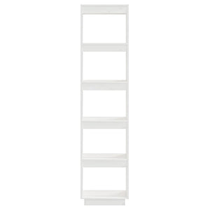 Divisorio-Paravento Bianco 40x35x167cm in Legno Massello di Pino