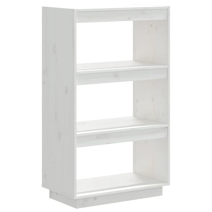 Libreria/Divisorio Bianco 60x35x103cm in Legno Massello di Pino 810865