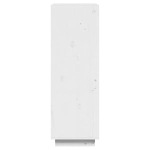 Libreria/Divisorio Bianco 60x35x103cm in Legno Massello di Pino 810865