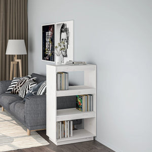 Libreria/Divisorio Bianco 60x35x103cm in Legno Massello di Pino 810865