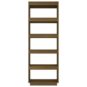 Libreria/Divisorio Marrone Miele 60x35x167 cm in Legno di Pino