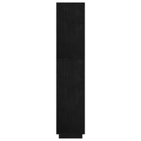 Libreria/Divisorio Nero 60x35x167 cm in Legno Massello di Pino 810878