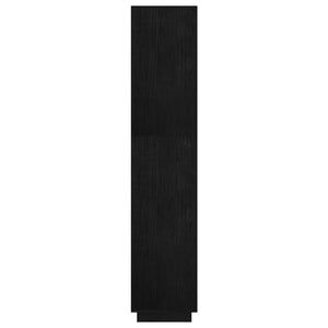 Libreria/Divisorio Nero 60x35x167 cm in Legno Massello di Pino 810878