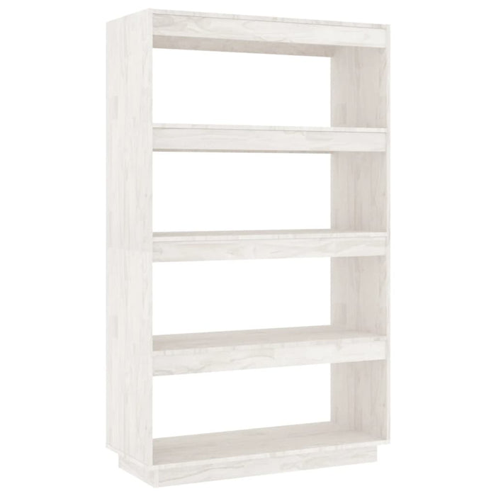 Libreria/Divisorio Bianco 80x35x135 cm Legno Massello di Pino 810890