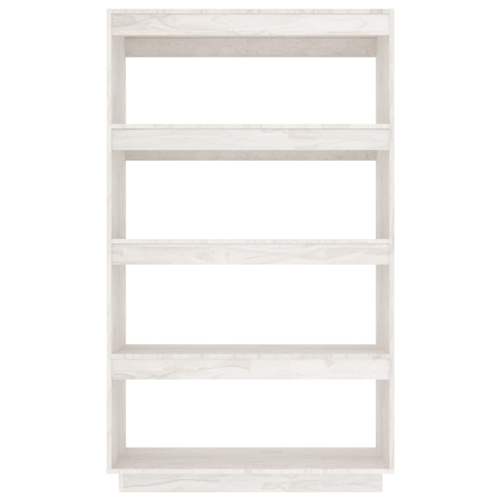 Libreria/Divisorio Bianco 80x35x135 cm Legno Massello di Pino 810890