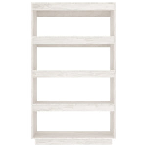 Libreria/Divisorio Bianco 80x35x135 cm Legno Massello di Pino 810890