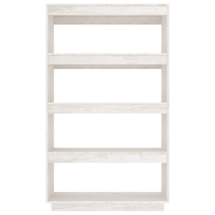 Libreria/Divisorio Bianco 80x35x135 cm Legno Massello di Pino 810890