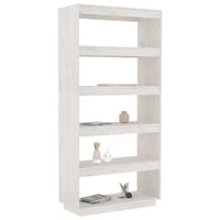 Libreria/Divisorio Bianco 80x35x167 cm in Massello di Pino 810895