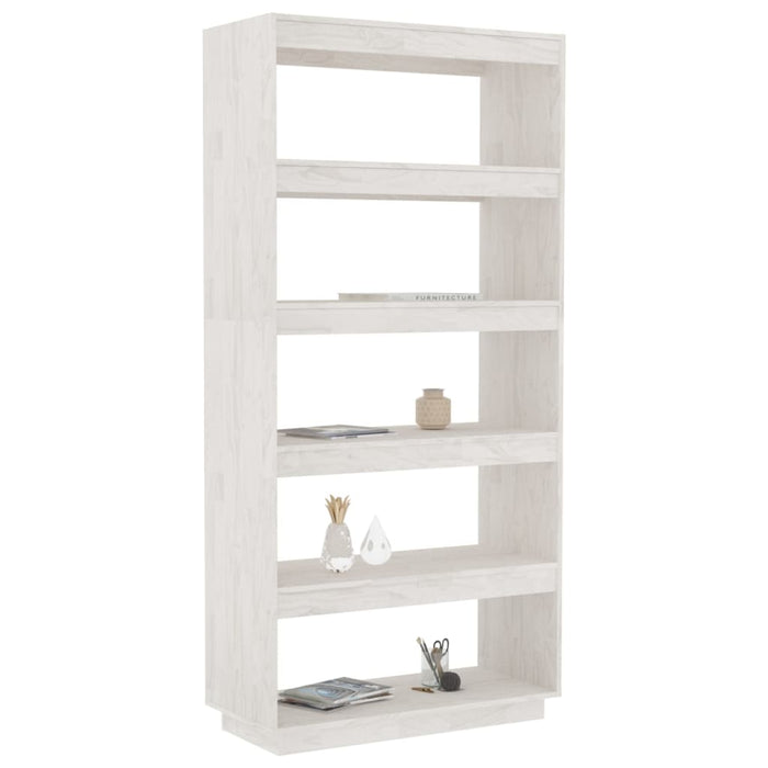Libreria/Divisorio Bianco 80x35x167 cm in Massello di Pino 810895