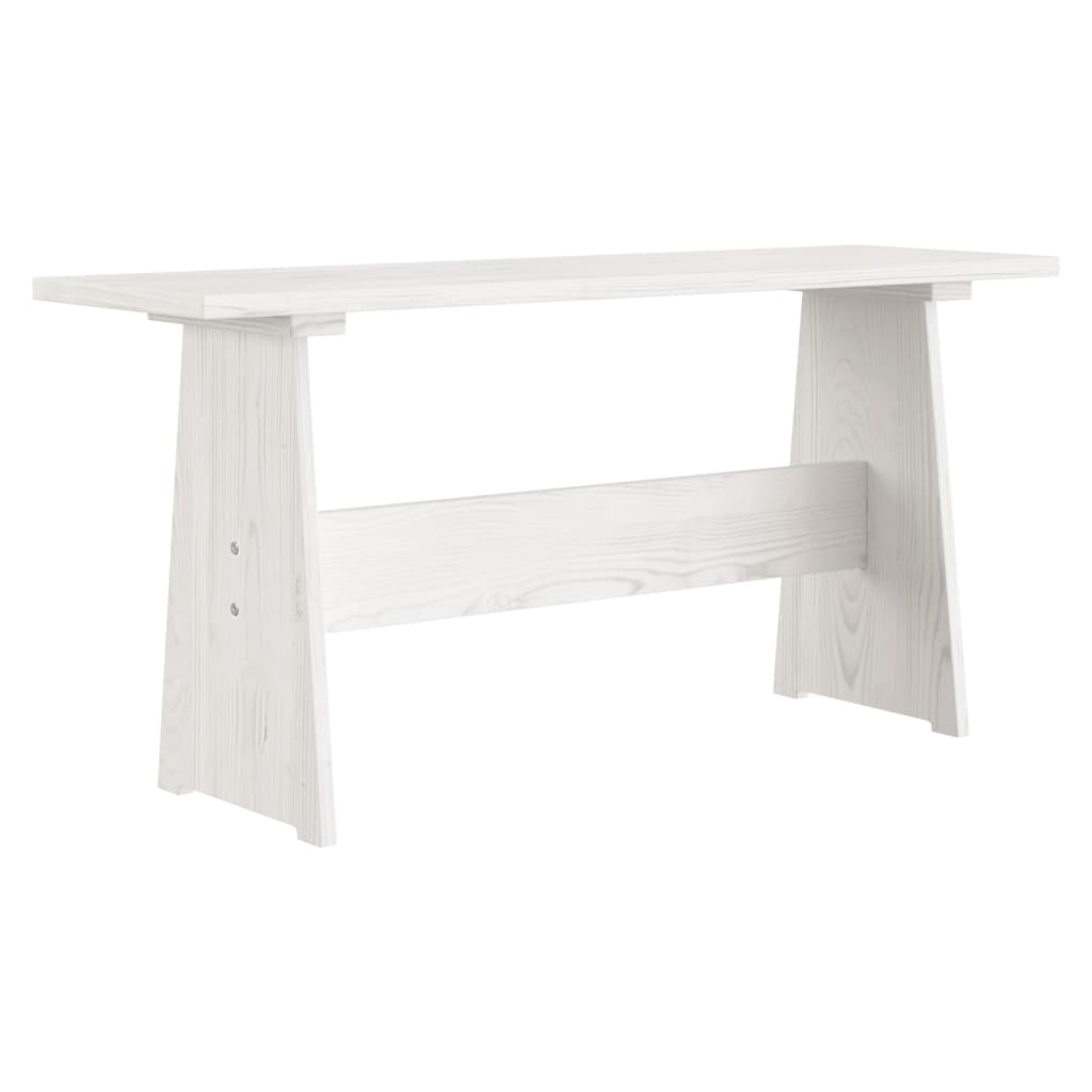 Set da Pranzo 3 pz Bianco in Legno Massello di Pino