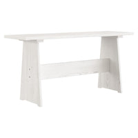 Set da Pranzo 3 pz Bianco in Legno Massello di Pino