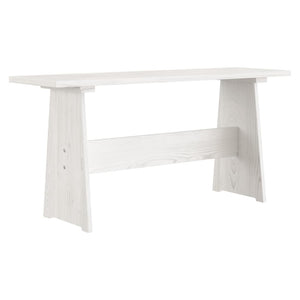 Set da Pranzo 3 pz Bianco in Legno Massello di Pino