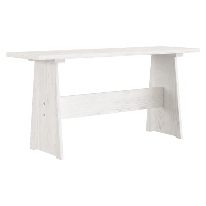 Set da Pranzo 3 pz Bianco in Legno Massello di Pino