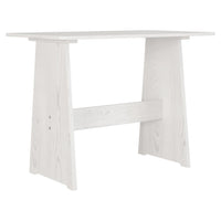 Set da Pranzo 3 pz Bianco in Legno Massello di Pino