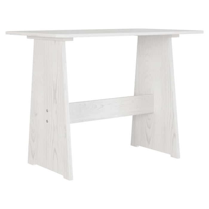 Set da Pranzo 3 pz Bianco in Legno Massello di Pino