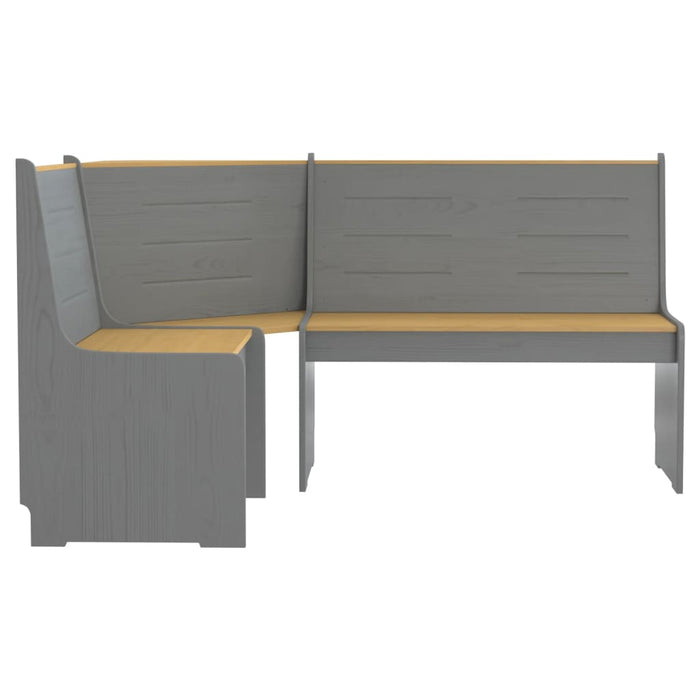 Set da Pranzo 3pz REINE Marrone ambra e Grigio in Legno di Pino 3096569
