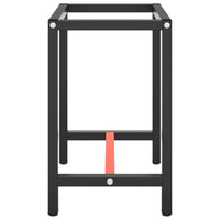 Telaio per Banco da Lavoro Nero Rosso Opaco 70x50x79 cm Metallo 151449