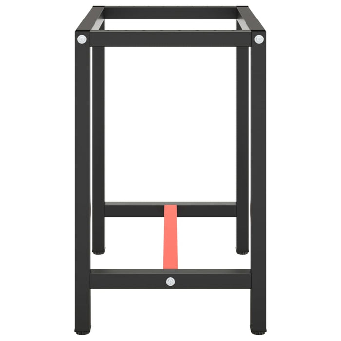 Telaio per Banco da Lavoro Nero Rosso Opaco 70x50x79 cm Metallo 151449