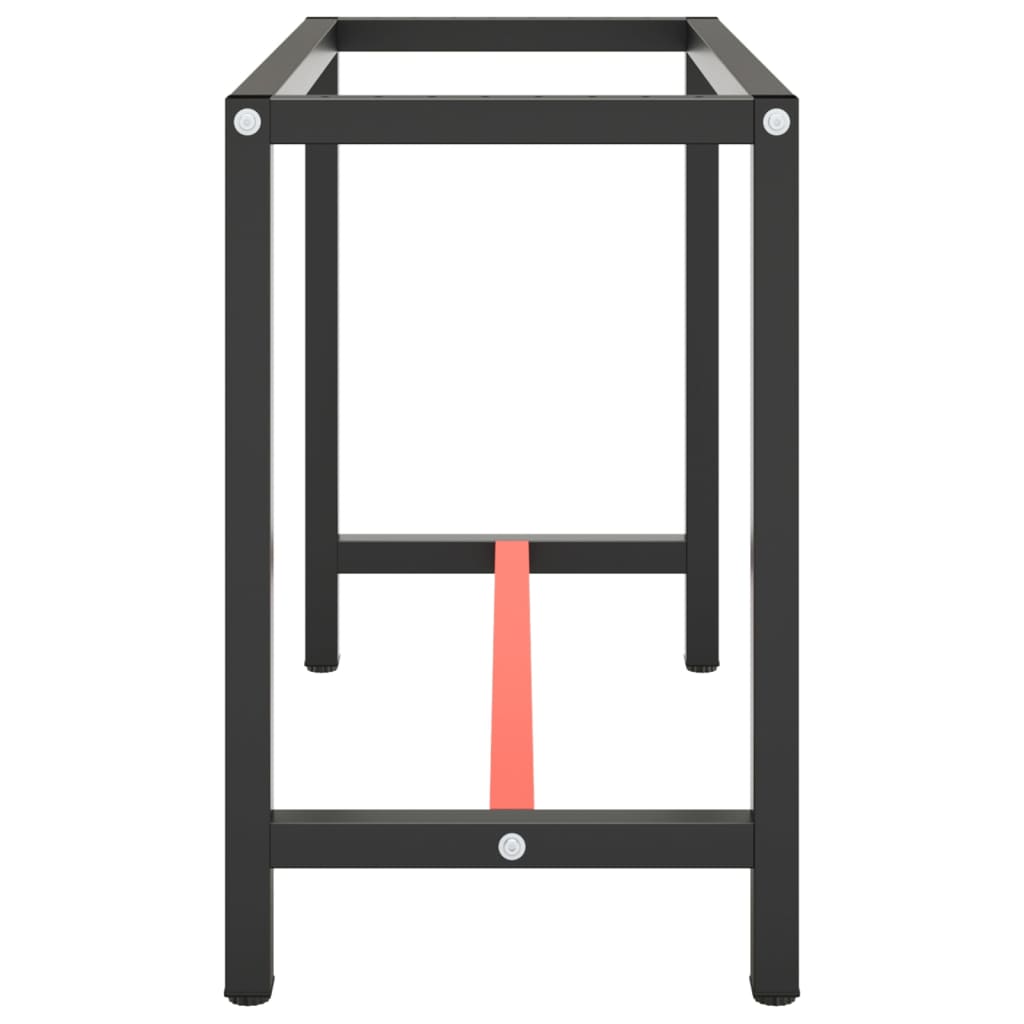 Telaio Banco da Lavoro Nero e Rosso Opaco 110x50x79 cm Metallo 151450