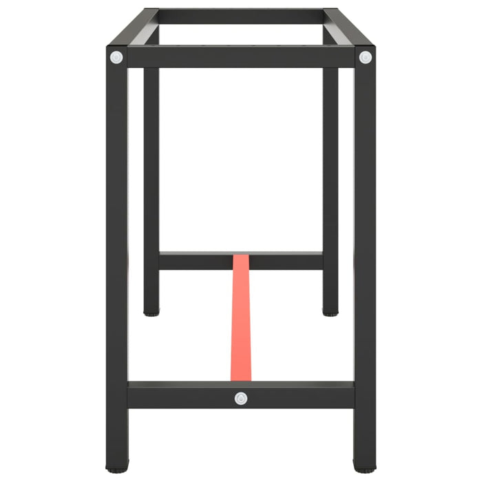 Telaio Banco da Lavoro Nero e Rosso Opaco 110x50x79 cm Metallo 151450