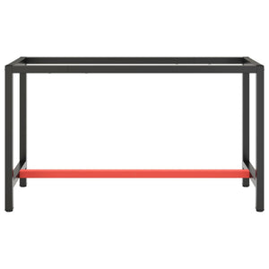 Telaio Banco da Lavoro Nero e Rosso Opaco 140x50x79 cm Metallocod mxl 120983