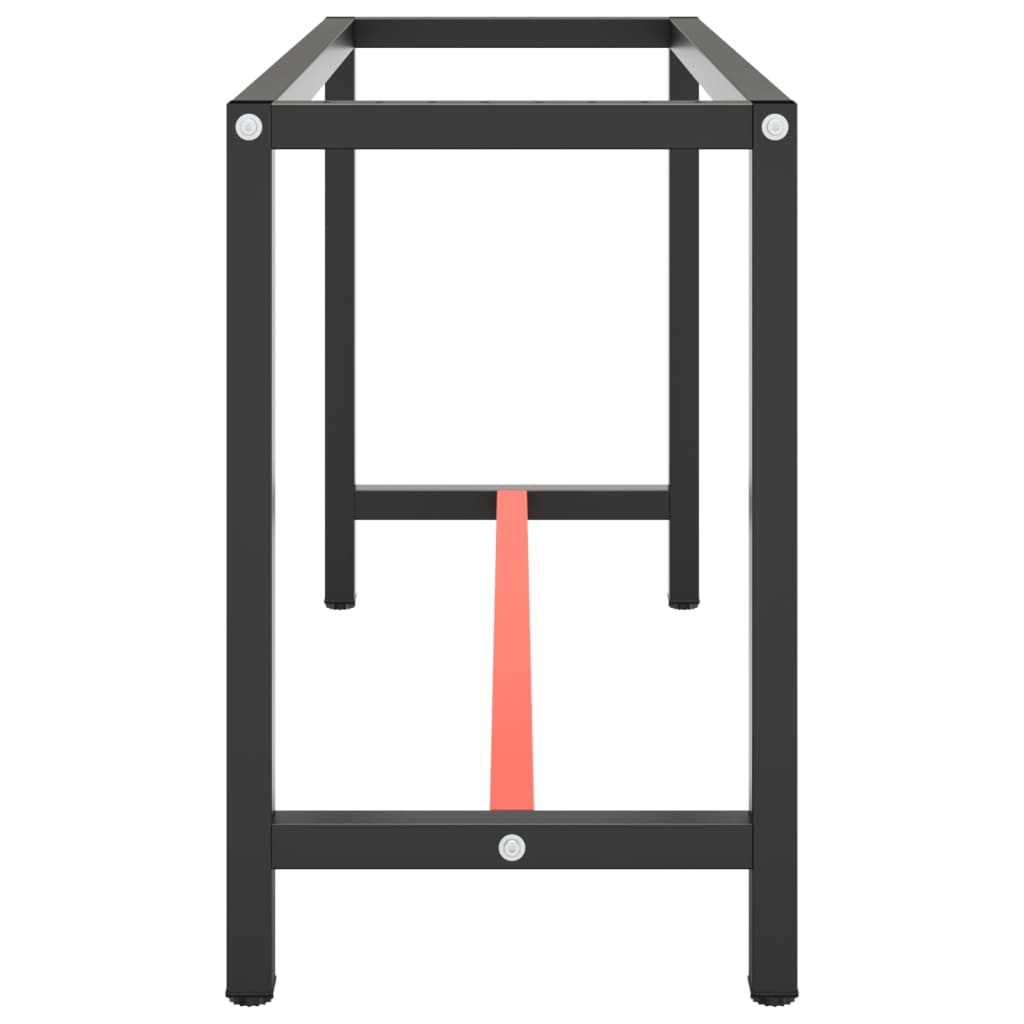 Telaio Banco da Lavoro Nero e Rosso Opaco 140x50x79 cm Metallo 151451