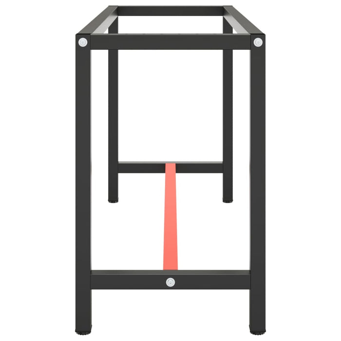 Telaio Banco da Lavoro Nero e Rosso Opaco 140x50x79 cm Metallo 151451