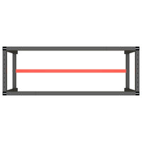 Telaio Banco da Lavoro Nero e Rosso Opaco 140x50x79 cm Metallo 151451